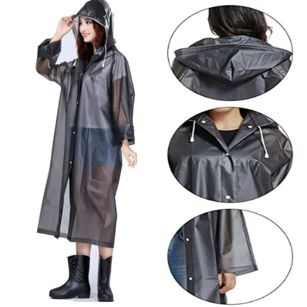 1Pc Raincoat Men's Women's EVA Raincoat Hooded Windbreaker Jacket Thickened Thickened Waterproof Raincoat 1Pc Raincoat Men's Women's EVA Raincoat Hooded Windbreaker Jacket Thickened Thickened Waterproof Raincoat