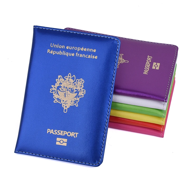France Cuir Voyage Passeport Couverture Id Credit Porte Carte Pour Hommes Femmes Passeport Case Aliexpress