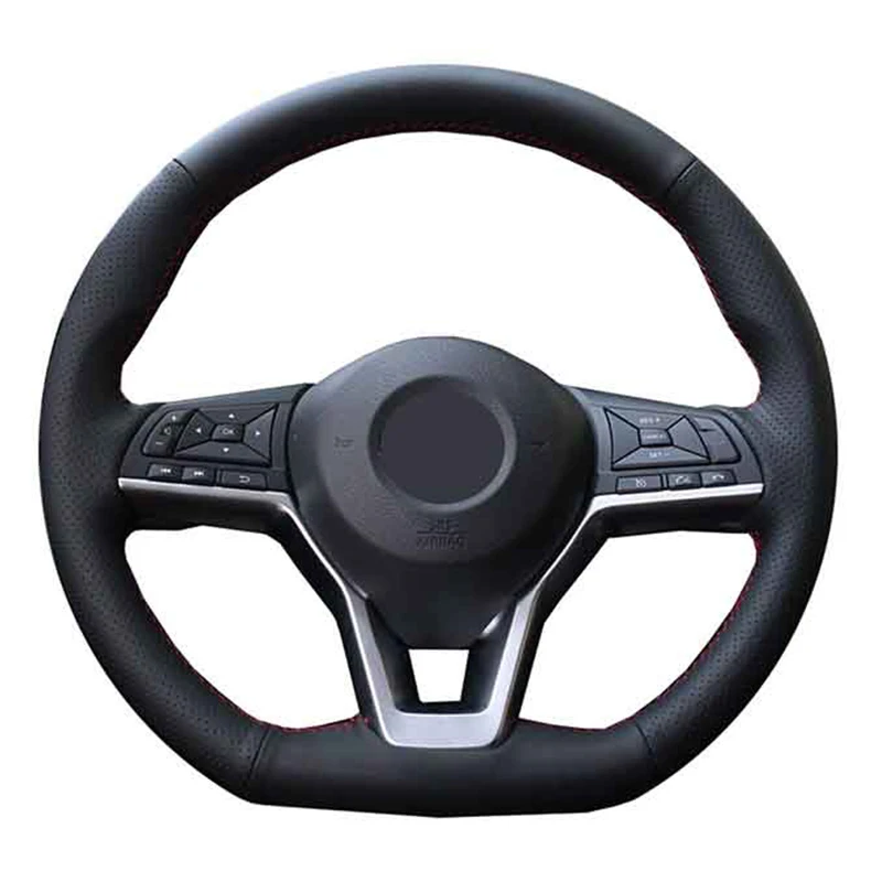 Car Steering Wheel Cover For Nissan Kicks X-TRAIL March Rogue Qashqai Serena Customize DIY Wrap Microfiber Leather | Автомобили и