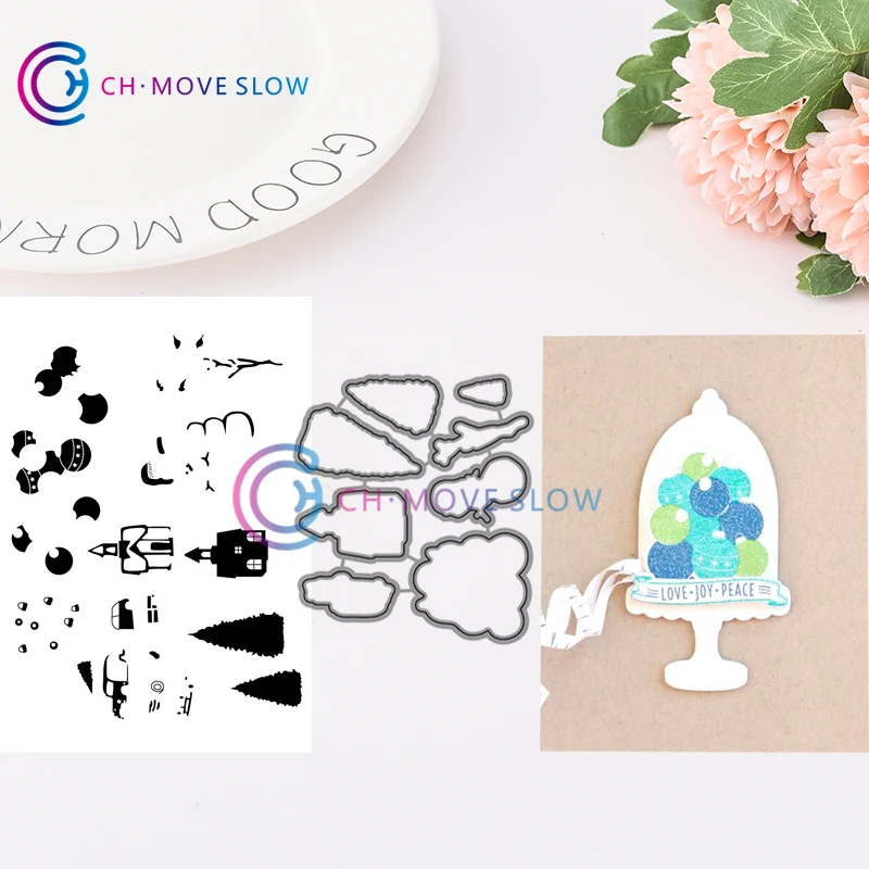 CH Cloche Quarters зимние металлические штампы и DIY Скрапбукинг карты трафарет бумаги