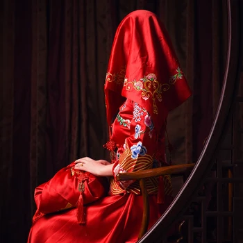 

Wedding supplies creative bride dowry series Chinese red hijab hi word kneeling pad wedding dowry set