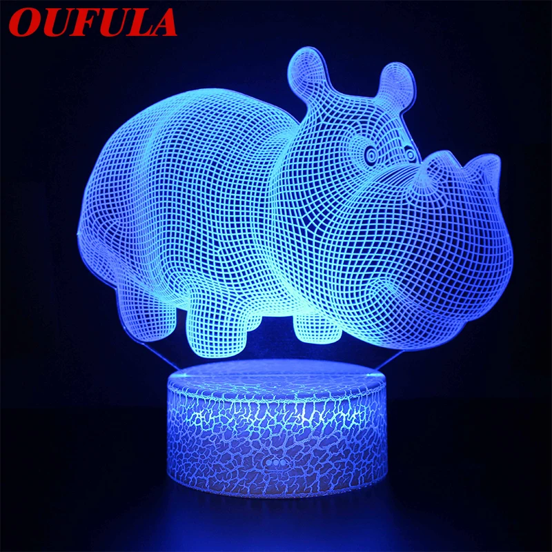 Ночники светодиодные новинка 3D лампа милая игрушка подарок 7 цветов абстрактная