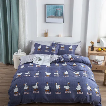 

cartoon duck bedding set cute bed linen for kids adult duvet cover bed sheet pillowcase bed set single queen size