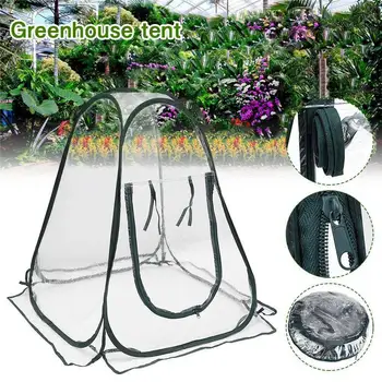 

Portable PVC Warm Garden Tier Mini Household Plant Greenhouse Cover Waterproof Anti-UV Protect Garden Plants Flowers with Stand