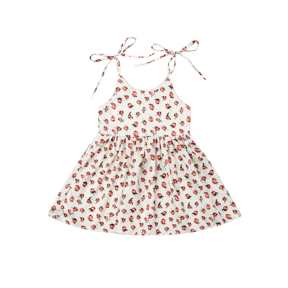 Toddler Kids Baby Girl Clothes Cotton Sleeveless Sling Floral One-Piece Twins Sister Bodysuit Dress Fashion Infant Outfits - Цвет: Dress B 12 18M