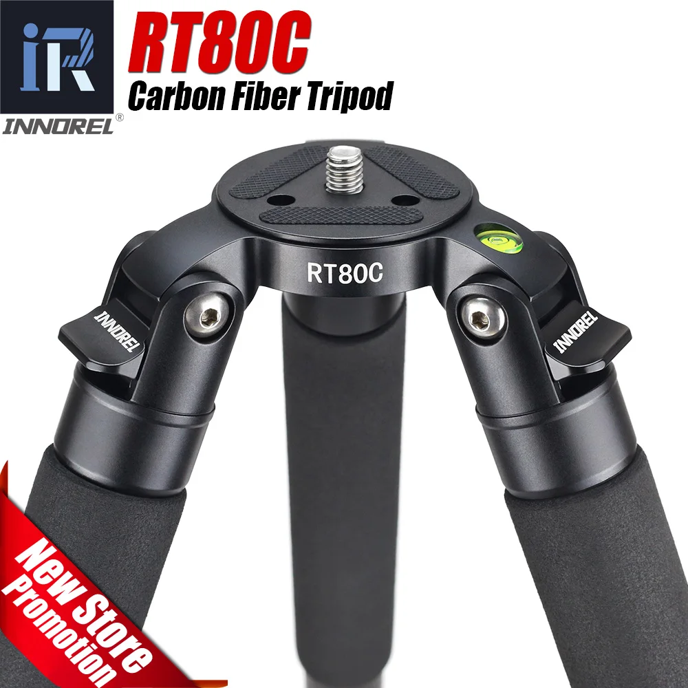 

INNOREL RT80C Carbon Fiber Camera Tripod Professional Birdwatching Heavy Duty Tripod 65mm Bowl Adapter for DSLR Video Camcorder