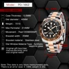 PAGANI DESIGN New Rose Gold Ceramic Bezel GMT Watch Luxury Sapphire Glass Automatic Watch Stainless Steel Men's Mechanical Watch 6