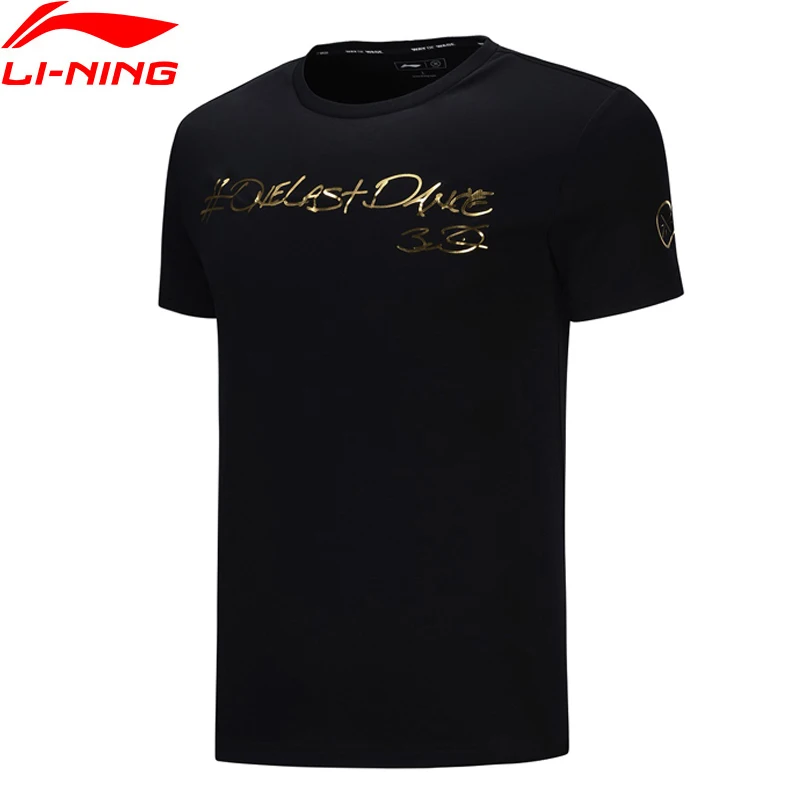 Li-Ning, Мужская серия WADE One, последний танцевальный костюм дышащие футболки, хлопок, обычная посадка, подкладка, Спортивная футболка AHSP501 MTS3149