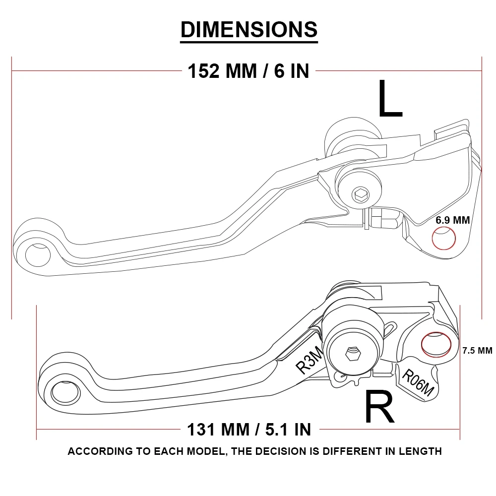 Для Honda CRF150F/R CRF450R/RX/X CRM250AR/R Мотоцикл с ЧПУ Поворотные Рычаги Тормозная система сцепления CRF 150F/R 450R/RX/X CRM 250AR/R 1994
