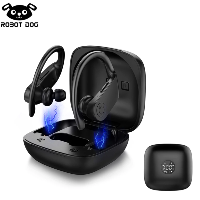 TWS Led дисплей Bluetooth наушники 5 0 беспроводные стерео Handsfree Спортивная гарнитура для