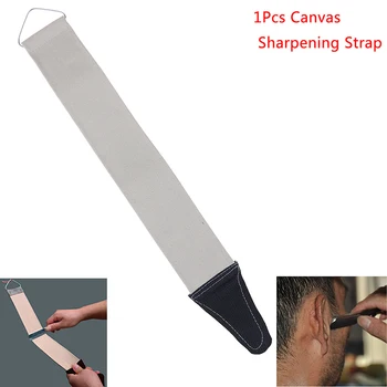 

1Pc Professional Canvas Leather Sharpening Strop For Barber Open Straight Razor Sharpening Shave Razor Sharpening Strap Tool New
