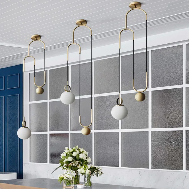 

Nordic Design Rose Gold Glass Ball Pendant Light Creative Design Aisle Living Room Bedside Dinner Decro Led Light Fixtures