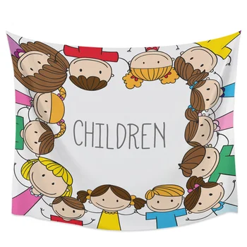 

Art Cute Cartoon Children Tapestry Wall Hanging Bedroom Wall Tapestry Picnic mat yoga mat living room wall decoration