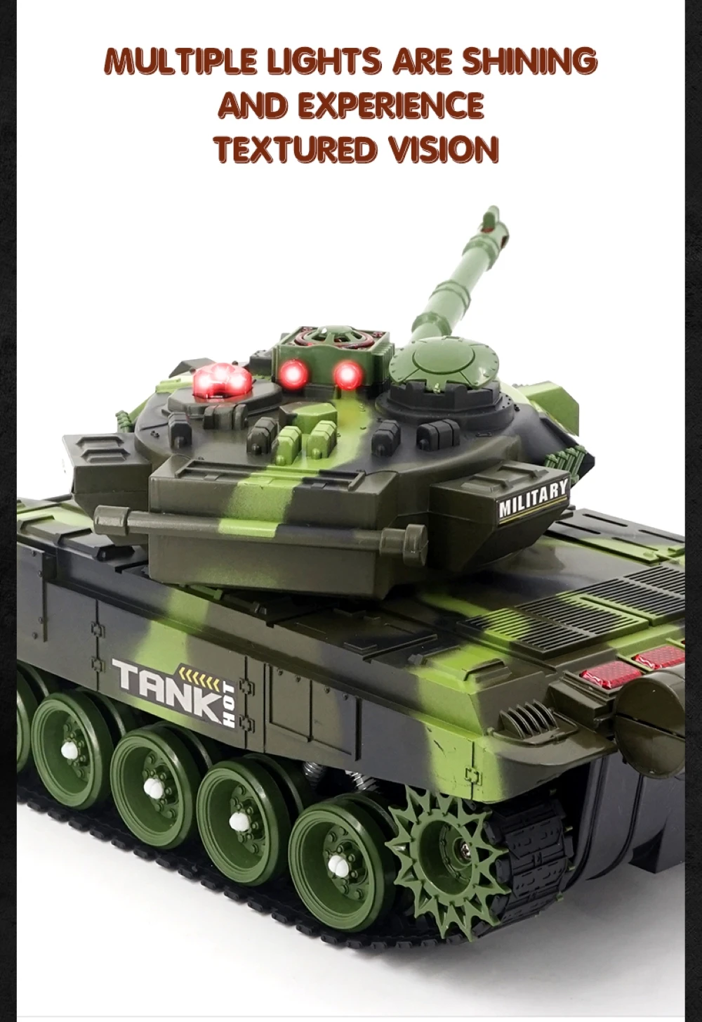 33CM Super RC tank launch cross-country tracked remote control vehicle charger battle boy toys for boys kids children Gift