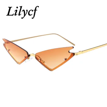 

2019 Small Box Sunglasses Fashion Personality Cat's Eye Glasses Protective Glasses Women's Brand Designer High Quality Sunglasse