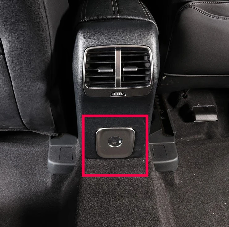 For Ford Kuga Escape 2020 2021 Stainless Steel Car Rear Armrest Usb