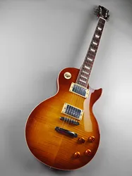 Guitare électrique à motif de tigre dégradé brun, touche en bois d'acajou, peinture écologique, en stock, expédition rapide 