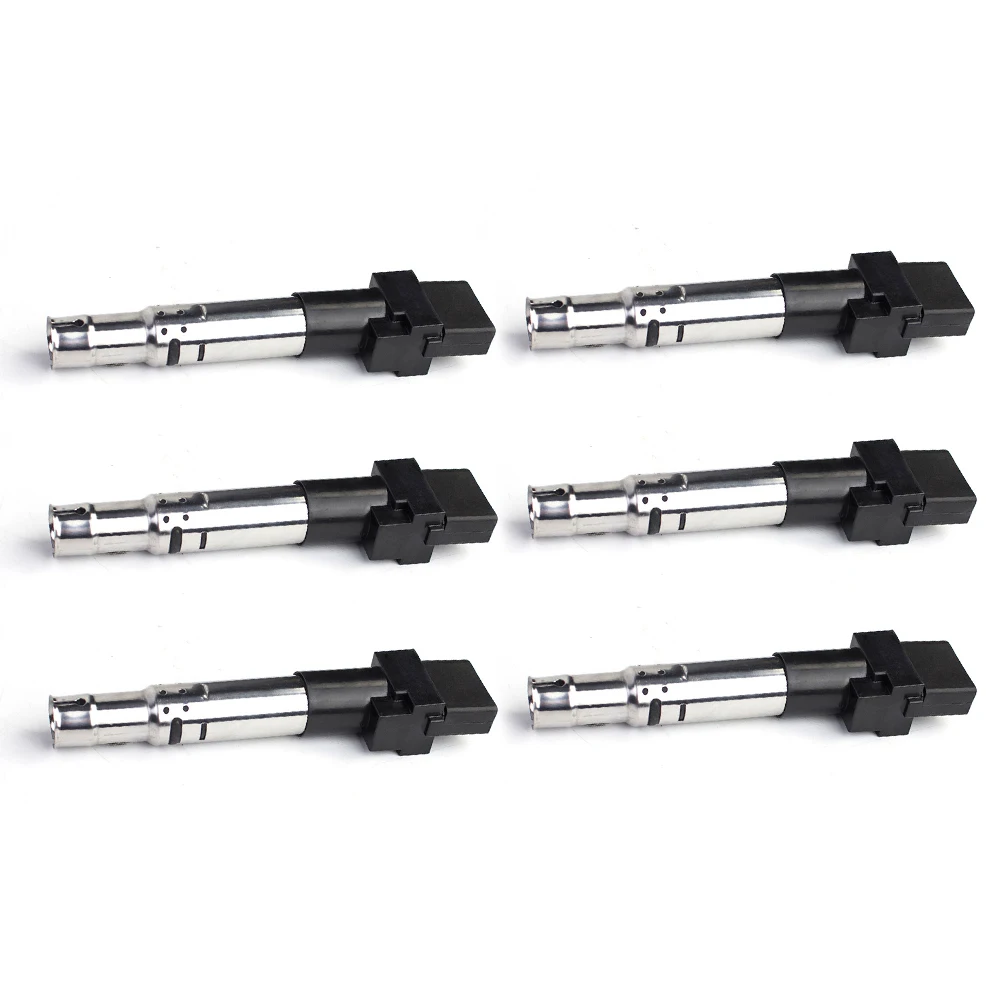 

6pcs Spark Plug Ignition Coils Pack For VW Eos Golf R32 Touareg Phaeton T5 A3 TT 3.2 022905715B UF531 5C1465 E1031 95560210105