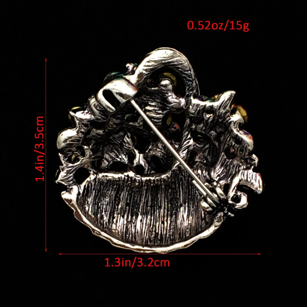 Женская Брошь корзина в виде цветка Earofcorn стразы смешанных цветов аксессуары для