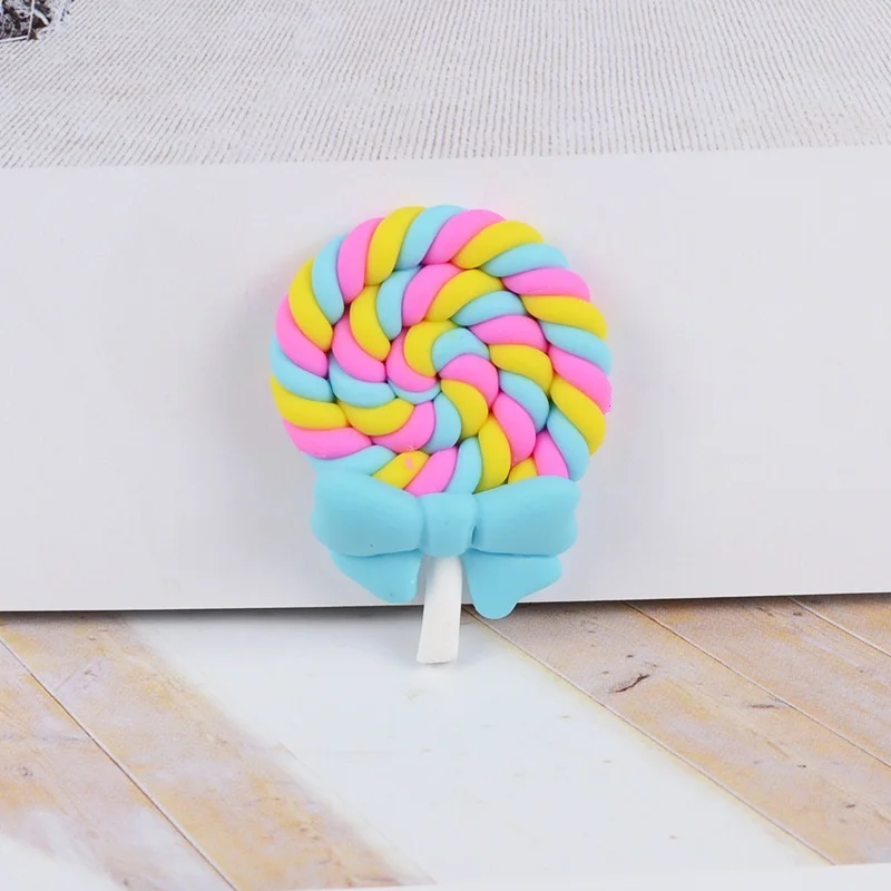 5 шт. цветной бант леденец смолы аксессуары для детей DIY телефон плоское ремесло поставки ювелирные изделия декоративный материал плоская задняя смола
