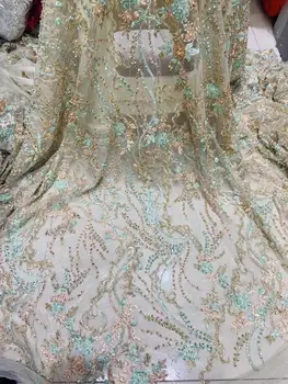 

nice looking feather embroidery tulle mesh lace fabric CiCi-59.8803 with good quality for party dress