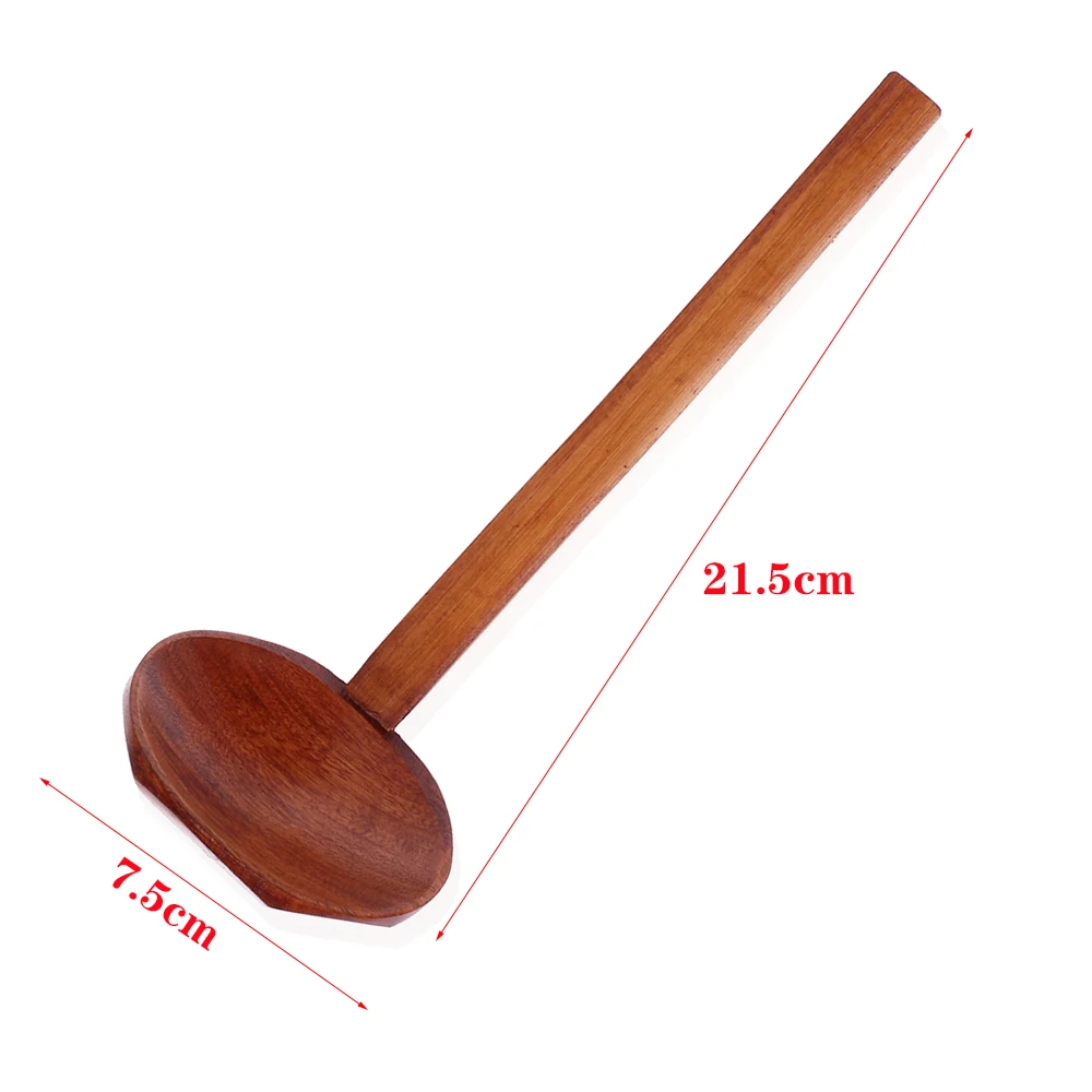 Serving Spoon Natural Wooden Large Soup Scoops Long Handle Cooking Scoop