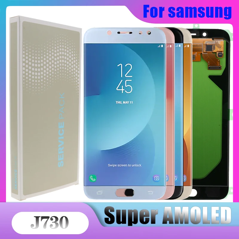 5 ''OLED дисплей для SAMSUNG Galaxy J7 Pro J730 ЖК 2017 сенсорный экран дигитайзер J730F 100%