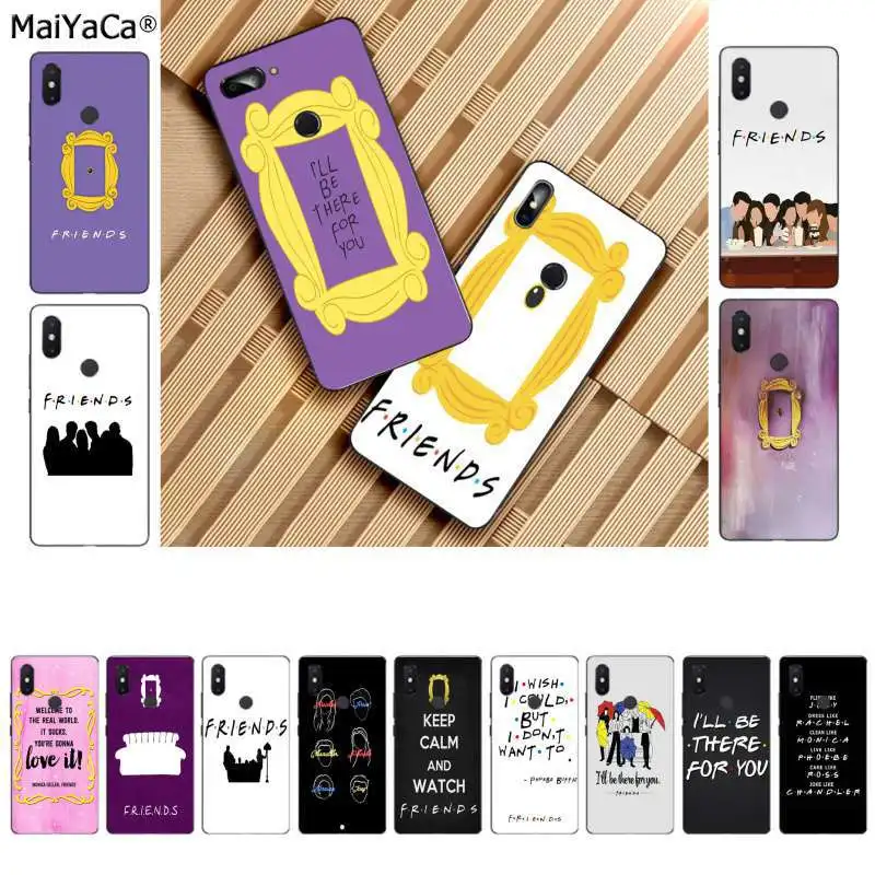 

MaiYaCa Friends TPU black Phone Case Cover Shell for Xiaomi 8 9 se Redmi 6 pro 6A 4X 7 note 5 7 Coque Shell