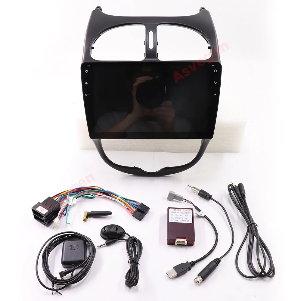 Автомобильный стерео радиоприемник DVD плеер для Peugeot 206 Android 7 1 четырехъядерный 9