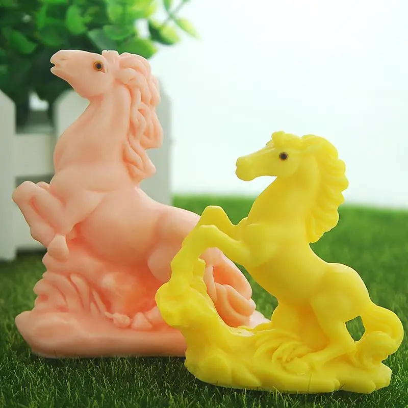 Jumping Horse Candle Silicone Candle Mold Carving Art Aromatherapy Plaster Home Decoration Mold Wedding Gift Handmade