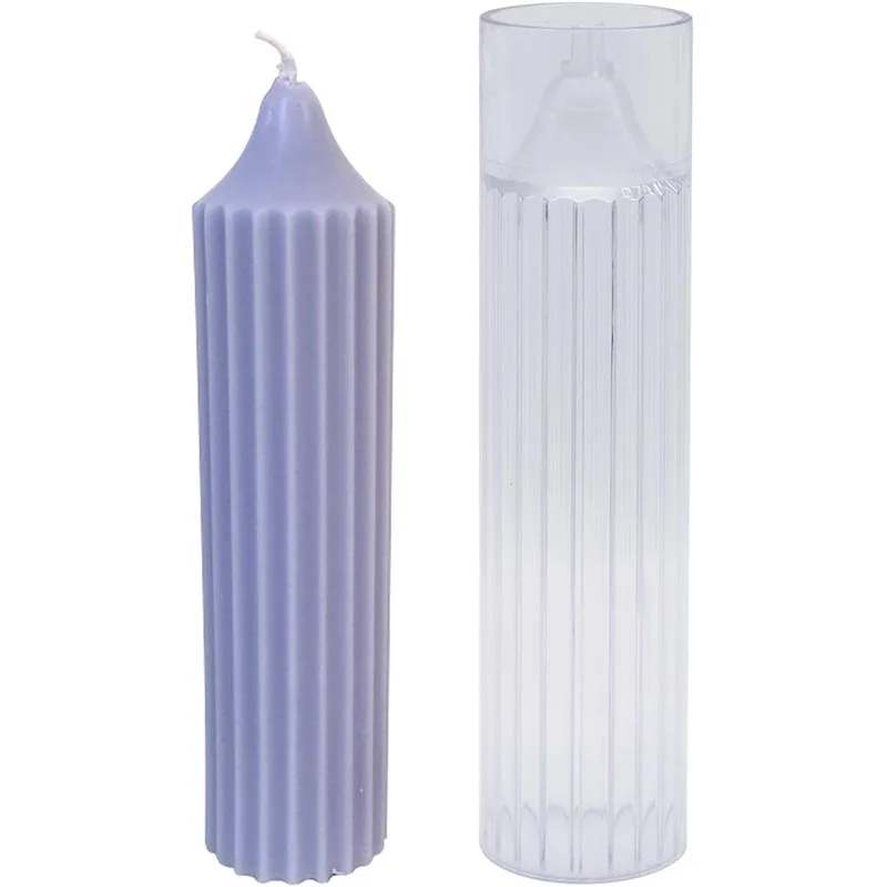

Столовая свеча, пластиковые формы в рубчик для свечей, 6 дюймов, для изготовления свечей ручной работы «сделай сам»