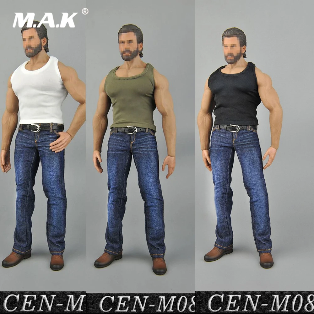 Cen M08 1 6スケールの男性フィギュア服スポーツベスト ジーンズスーツ シューズモデル12インチストロングマッスルボディ Action Figures Aliexpress