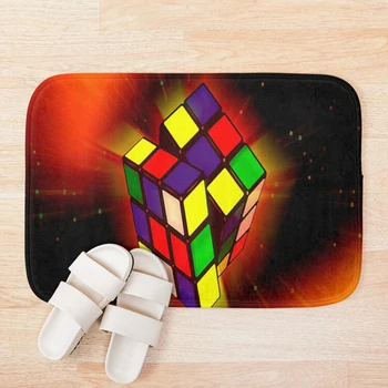 

Magic cube Bath Mat Anti Slip Bath Mat bathroom carpet Rug 3D Printed Water Absorption Bathroom Carpet Rug Living Room