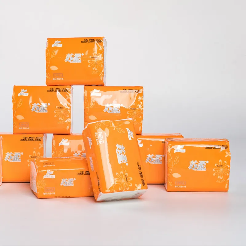 Paper Extraction Sue Soft Orange Household Paper Napkin Hotel Universal Toilet Paper Manufacturers Direct Selling a Generation o