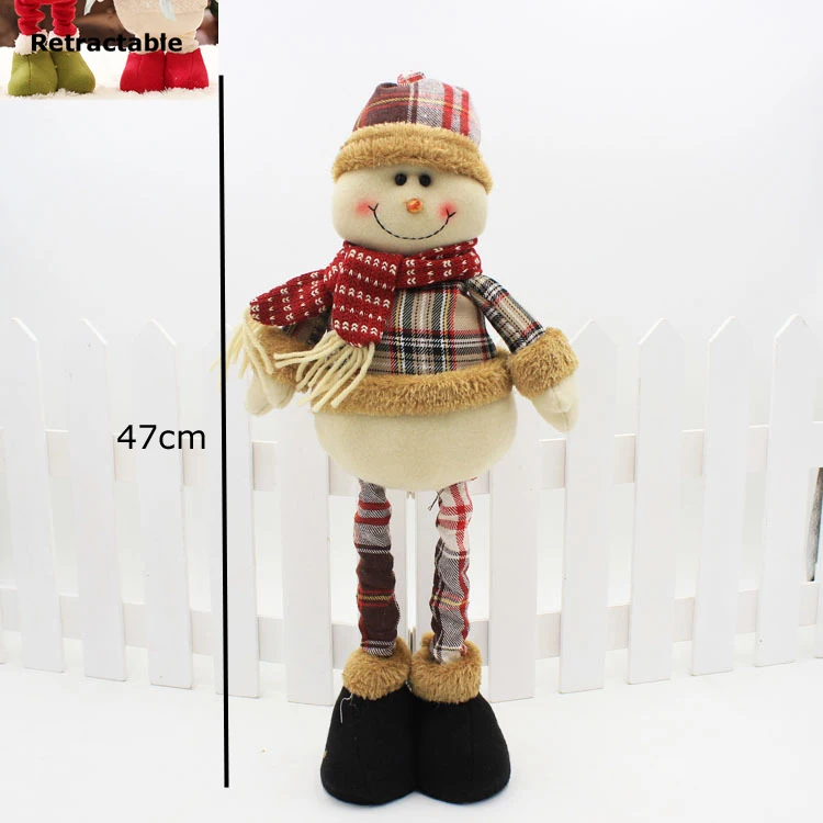Санта Клаус снеговик лося куклы Рождественские украшения УБИРАЮЩАЯСЯ игрушка Navidad Рождественский подарок на год Рождественское украшение для дома - Цвет: snowman 150