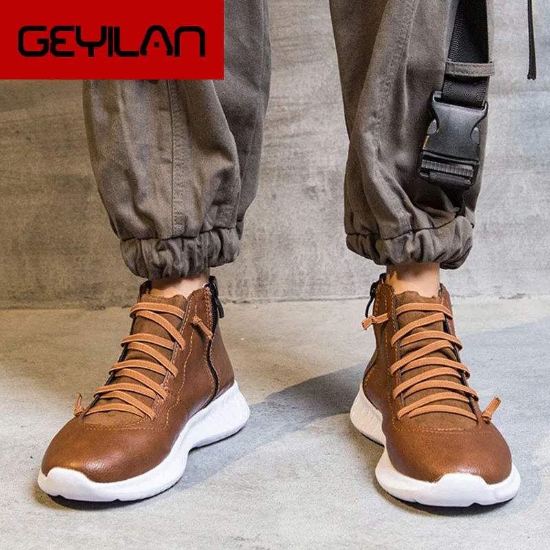 

Women Zipper Flat Ankle Boots Ladies Cross Tie Spring Sneakers Plus Size Soft PU Leather Platform Female Shoes Woman Comfort