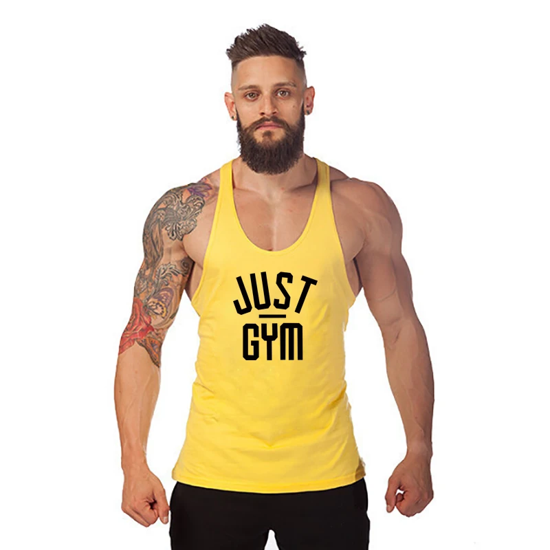 Бренд Just gym одежда для фитнеса майка для мужчин Бодибилдинг Стрингер майка для тренировок майка