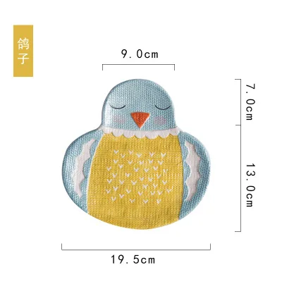 Japanese Ceramic Dishes Home Children's Breakfast Plates Creative Cute Pastries Fruit Cards Whole Animal Dishes Sushi Plate - Цвет: Bird