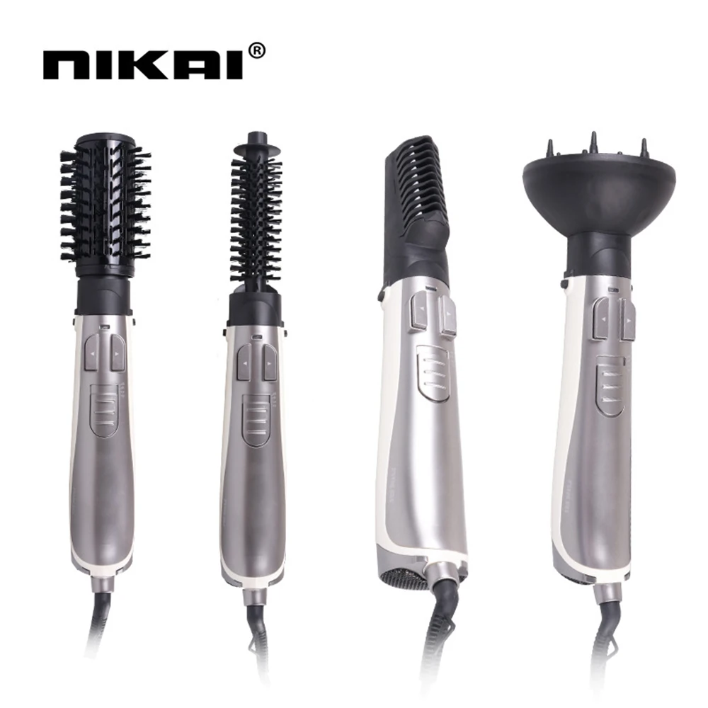 4-in-1 Multi-functional Hot Air Comb Straightening Curling Tool
