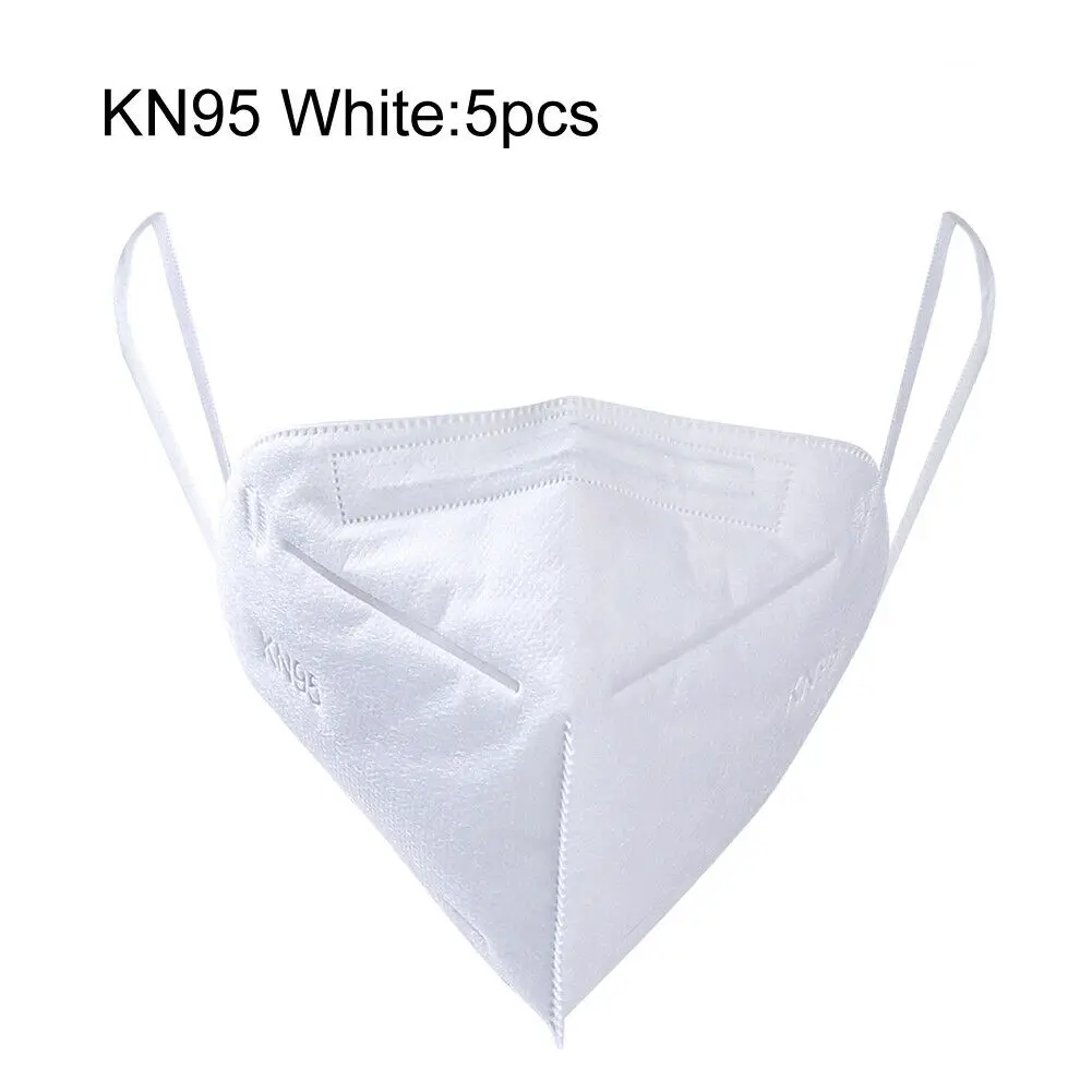 

1/5/10/20/50Pcs Disposable mask 3-Layer Non-woven Disposable Elastic Mouth Soft Breathable Flu Hygiene Face Mask as KN95