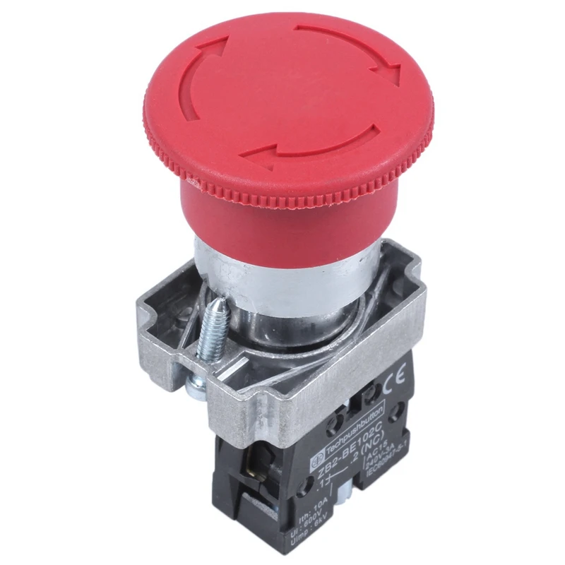 22mm NC Red Mushroom Emergency Stop Push Button Switch 600V 10A | Обустройство дома