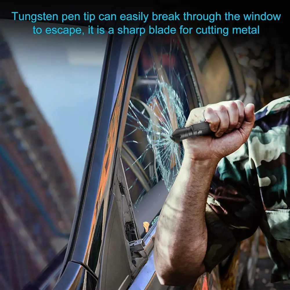 Defence Pocket Tactical Pen Aviation Aluminum Anti-skid Military Self Defense Military Pen Glass Breaker Anti-skid Survival Kit