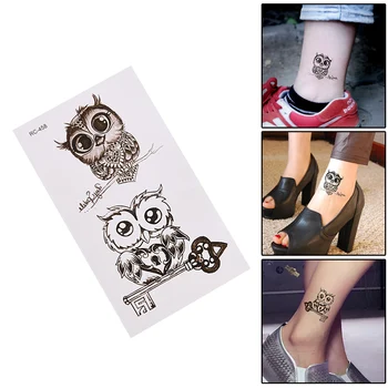 

Cute Owl Tattoo Arm Body Waterproof Temporary Tattoo Stickers