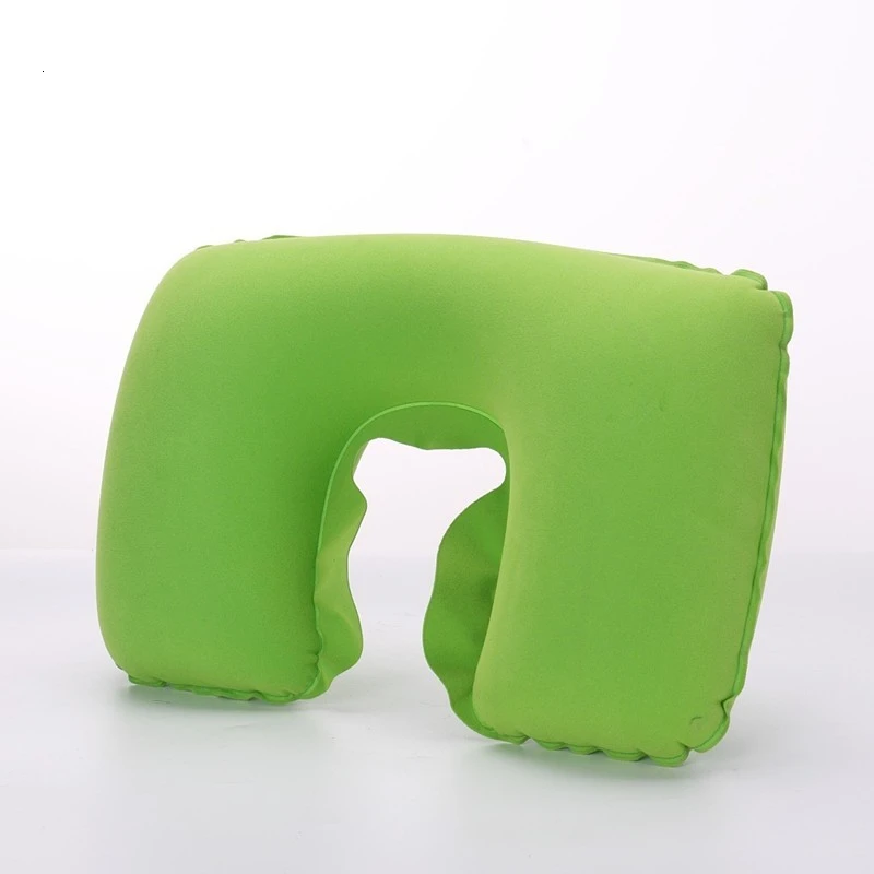 XC USHIO надувная u-образная подушка для шеи, подушка для путешествий, Подушка для офиса, самолета, вождения, для сна, поддержка головы, отдых, забота о здоровье, декоративная - Цвет: Green