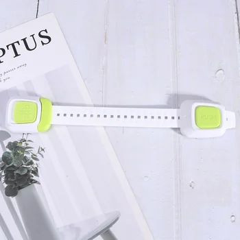 

2pcs Sky Blue Multipurpose Double Button Safety Locks Self-adhesive Anti-pinch Locks for Refrigerators Doors Drawers Cabinet