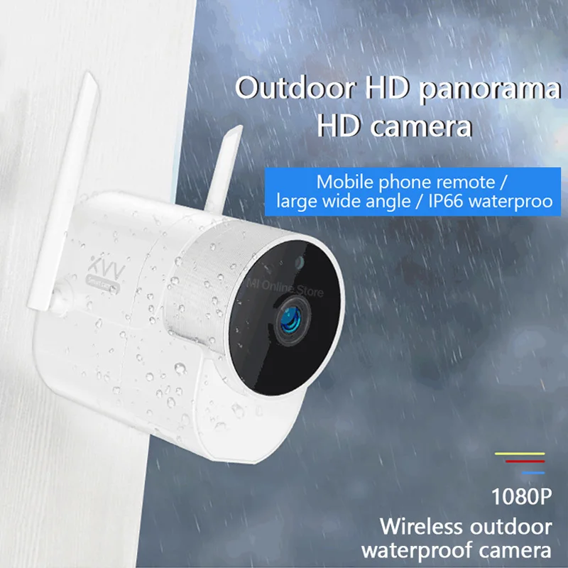 Уличная Водонепроницаемая смарт камера Xiaomi пылезащитная 1080P беспроводная