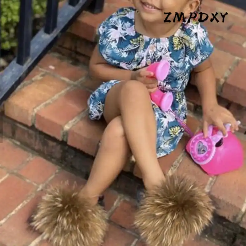 baby girl fluffy sandals