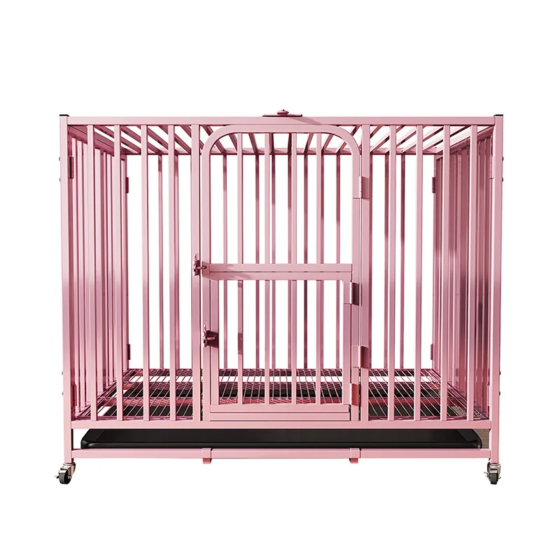 Foldable indoor dog cage pieces baking paint full square tube dog cage