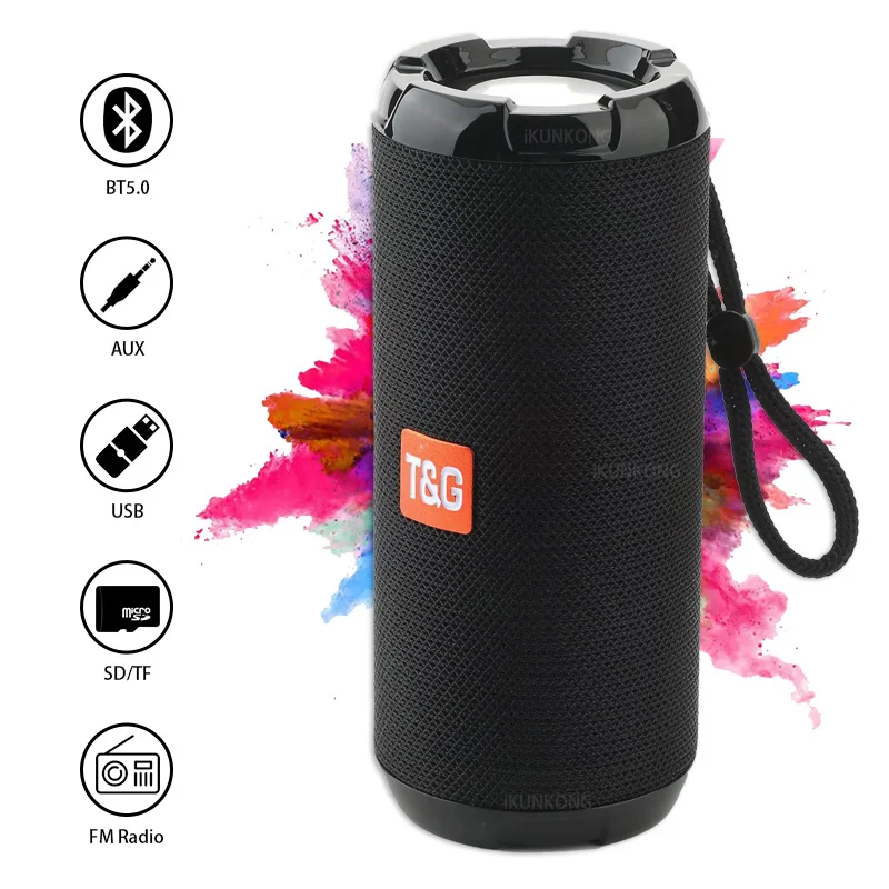 Altavoces Bluetooth portátiles con luz, altavoces grandes inalámbricos con  subwoofer, radio FM, luces LED, ecualizador, graves potentes, altavoces  estéreo Bluetooth 4.2 para fiestas en exteriores/interiores para el hogar,  camping, viajes