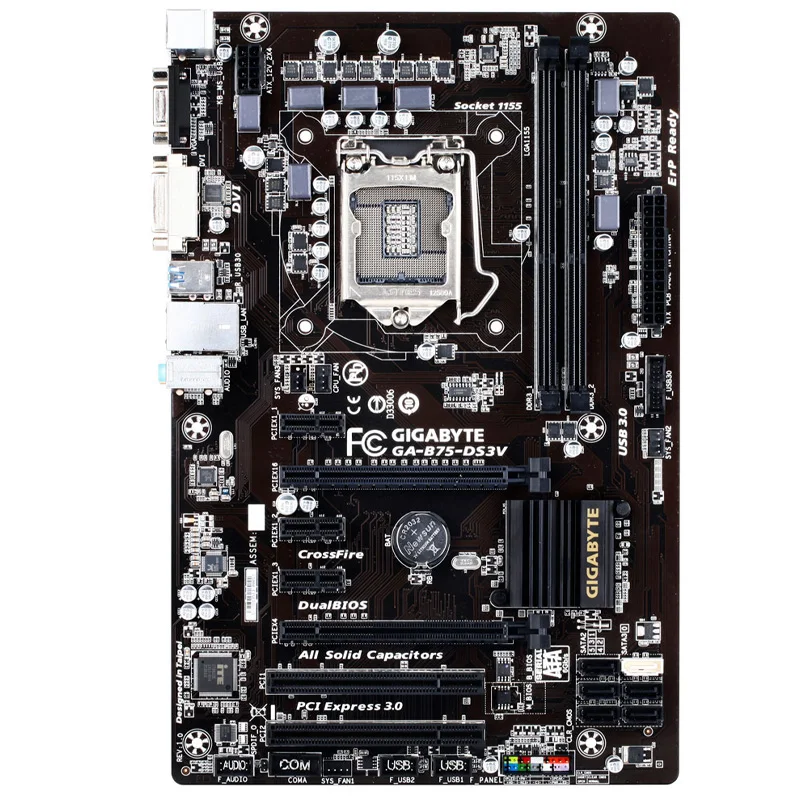 Gigabyte GA-B75-DS3V оригинальная материнская плата LGA 1155 DDR3 USB3.0 B75 B75-DS3V настольная системная плата восстановленная